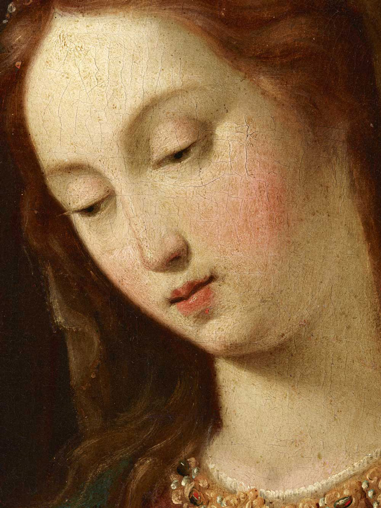 Rostro de la Virgen María.