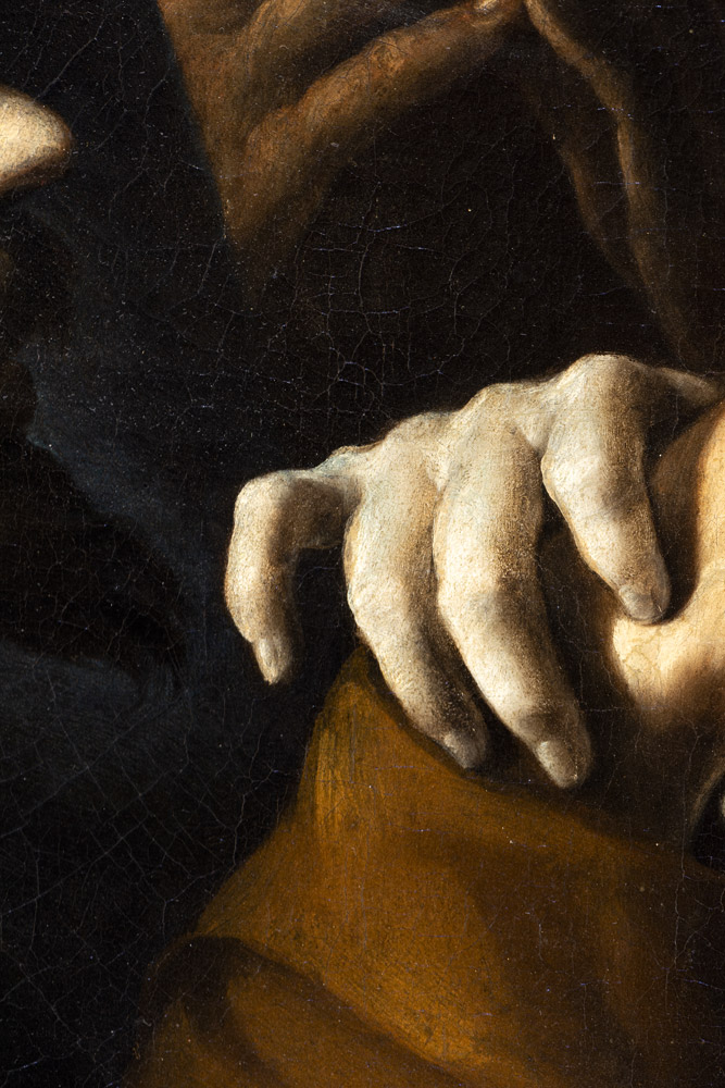 El gesto de Cristo acercando la mano de Tomás a su herida